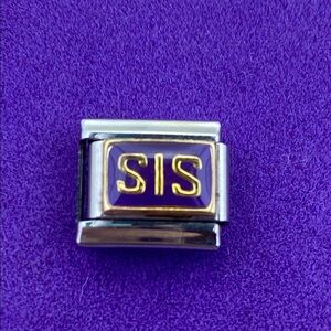 💛 Y2K Stainless Steel 18k Gold Purple SIS Charm